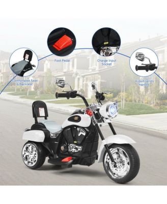 6V Kids Ride On Chopper Motorcycle 3 Wheel Trike with Headlight