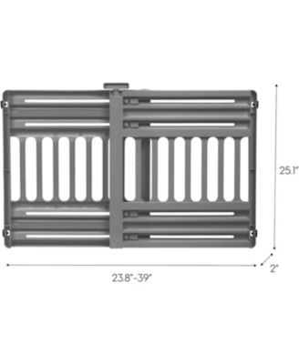 24 to 39" Plastic Portable Expandable Pet Gate, Safety Gate, White - 2 Pack