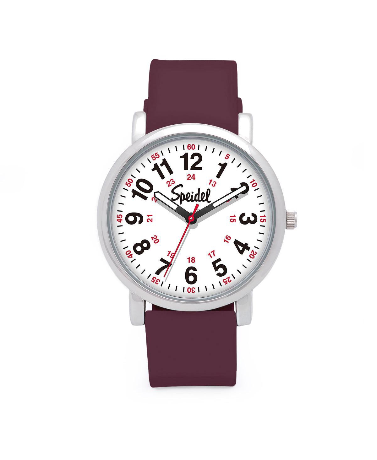 Speidel The Original Scrub Watch for Medical Professionals & Students in Lilac - White with Red Band