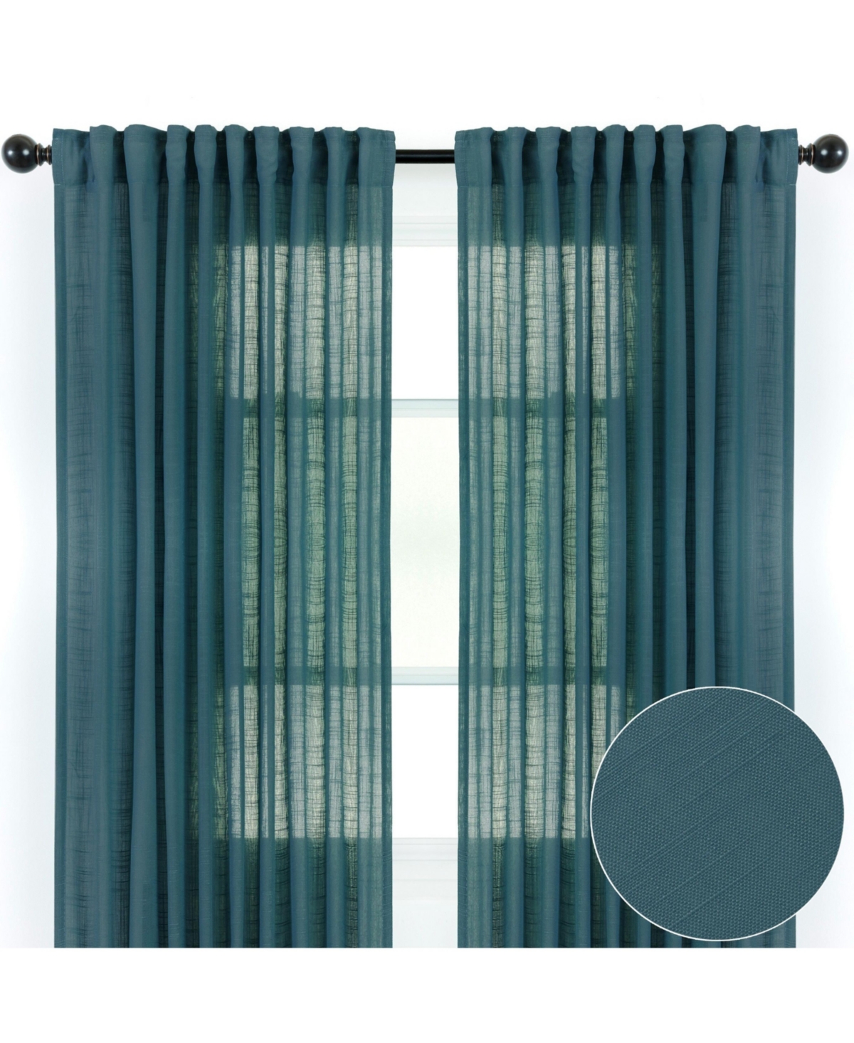 Chanasya Premium 2-Panel Soft Textured Semi Sheer Curtains for Window Living Room Bedroom Kitchen Office