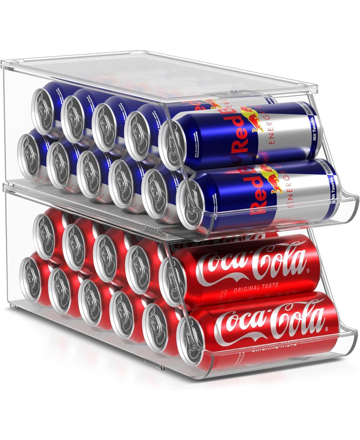 Skinny Soda Can Organizer for Refrigerator - Slim Can Holder Drink Dispenser for Fridge - Soda Can Organizer for Fridge, Pantry, Kitchen Organi