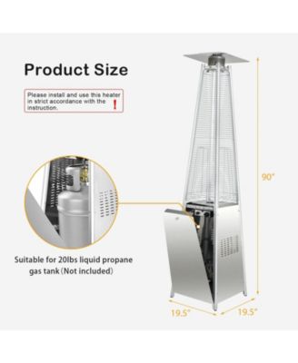 42000 BTU Pyramid Patio Heater with Wheels