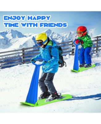 1-Rider Snow Scooter with Grip Handle-Blue