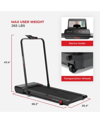 Pacer Dual Mode Walking/Running Treadmill with 6-Level Auto Incline, Remote Control & Exclusive SunnyFit App Bluetooth Connectivity