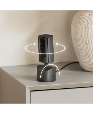 Pan-Tilt Indoor Cam with 360° Horizontal Pan Coverage, Live View & Two-Way Talk, and HD Video in Black
