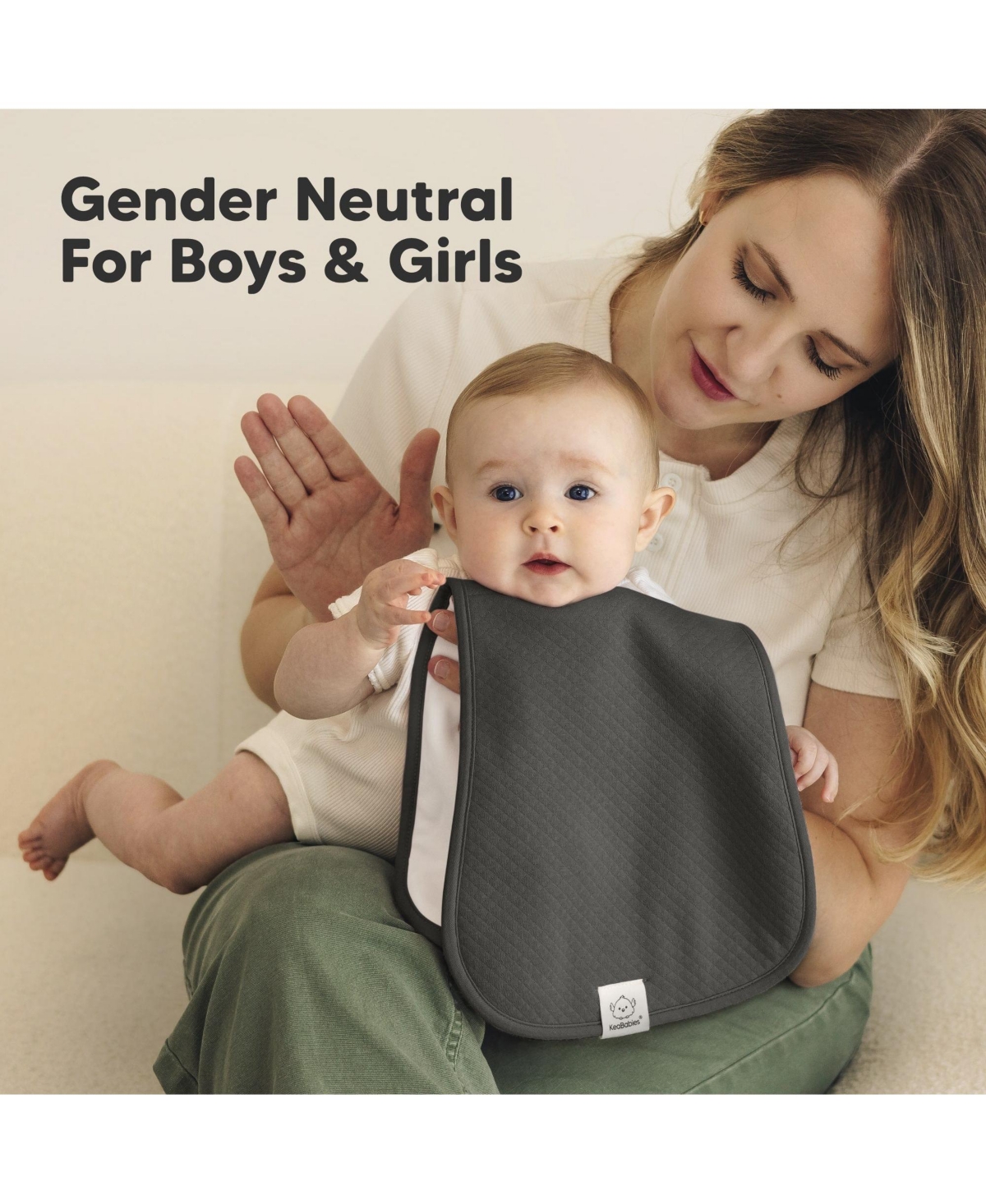 KeaBabies Kids 5pk Organic Quin Baby Burp Cloths for Boys, Girls, Absorbent Cotton Burping Cloths for Babies, Newborns