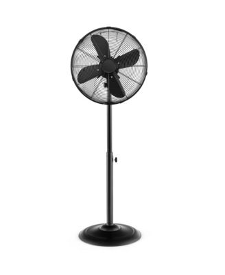 16" Standing Pedestal Fan with 3 Speed Settings Carrying Handle Aluminum Blades