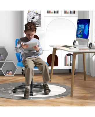 Height-adjustable Ergonomic Kids Desk Chair with Universal Casters Working Chair