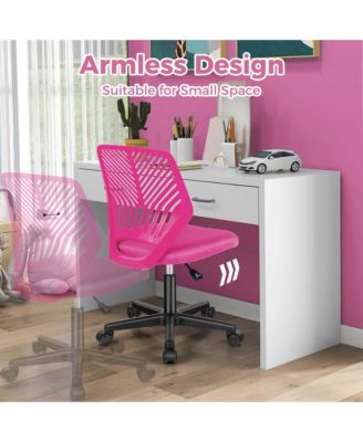 Height-adjustable Ergonomic Kids Desk Chair with Universal Casters Working Chair