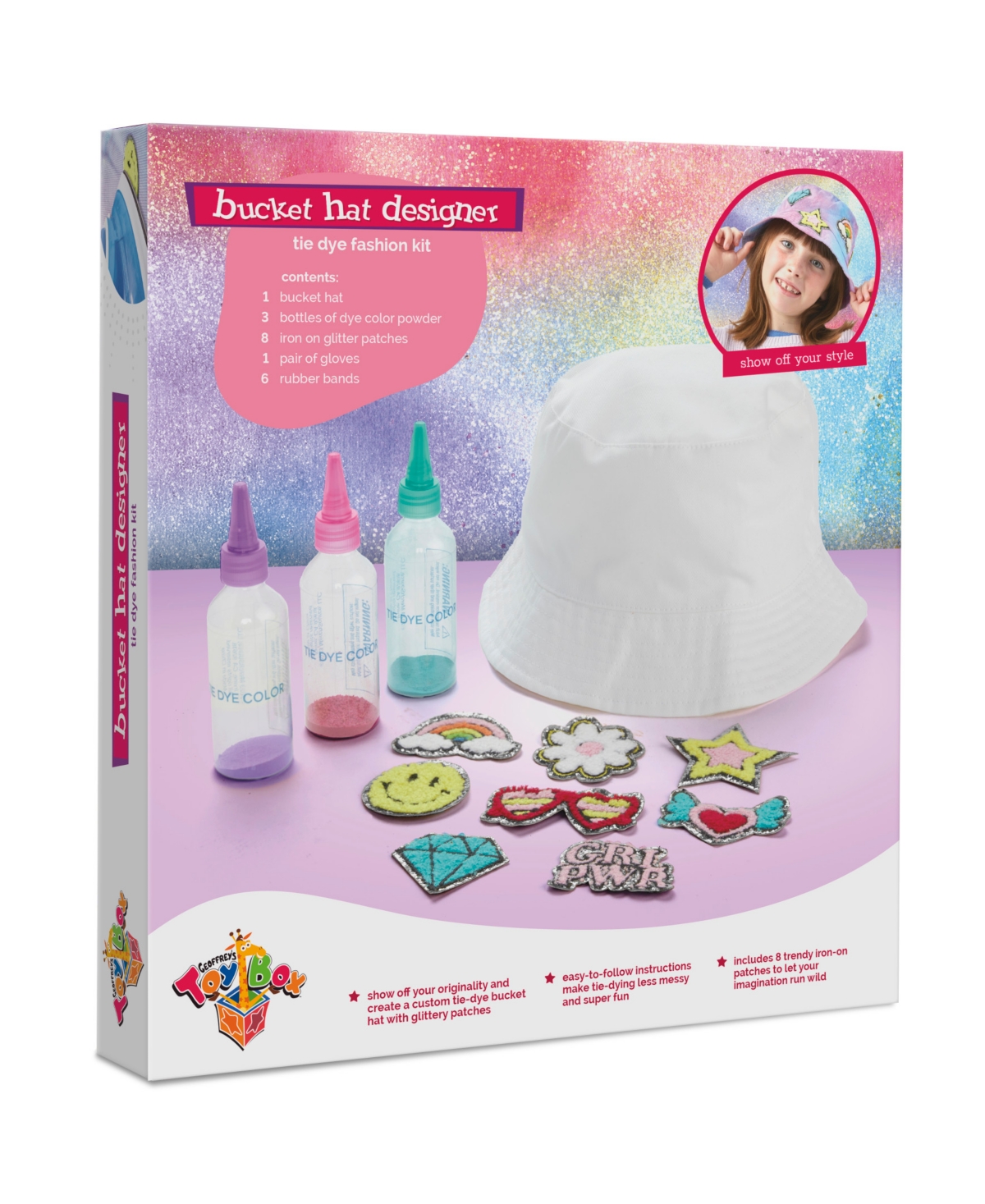 Geoffrey's Toy Box Bucket Hat Designer Tie Dye Fashion Kit In No Color