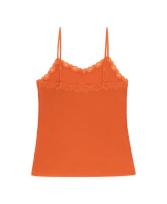 Women's Soft Silk Lace-Trim Camisole