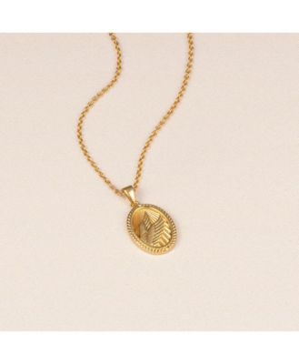 Women's Wings Necklace in Polished 14k Gold Pendant