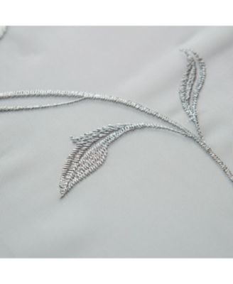 Premium Embroidered Swirl Vine Curtains - Sheer Curtains for Living Room, Bedroom, Kitchen - 52" x 108" - Gray, 2 Panels