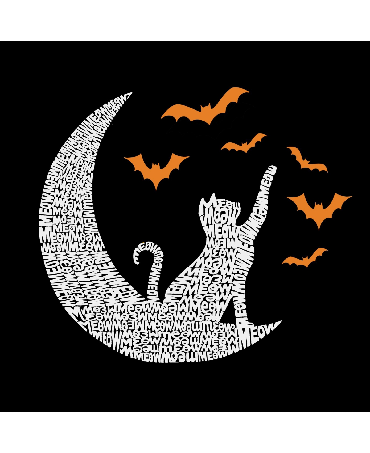 La Pop Art Boys Lunar Bats Word Art T-Shirt