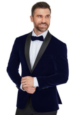 Men's Slim-Fit Velvet Shawl Lapel Tuxedo Set