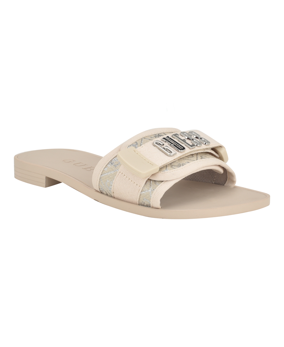 Women's Elyze Quattro G Slip-On Slide Flat Sandals - Natural/Gold