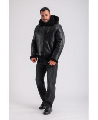 Men's Premium Black Sheepskin Jacket
