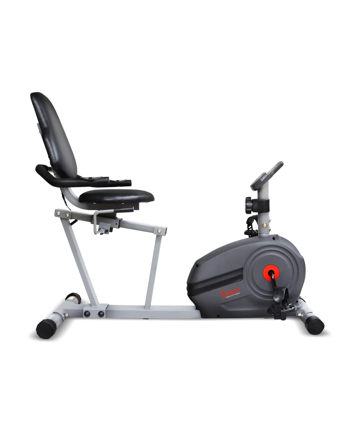 Sunny Health Fitness Essentials Series Magnetic Smart Recumbent Bike with Exclusive SunnyFit App Enhanced Bluetooth Connectivity Sf RB422903 Gre Smart Closet