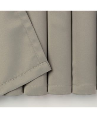 Premium 2-Panel Solid Contemporary Room Darkening Curtains - 3-in-1 Back Tab, Rod Pocket, Ring Tab  - for Windows Living Room Bedroom - Room Darkening Drapes 52 x 63 Inches - Dusty Gray