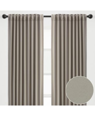 Premium 2-Panel Ornamental Damask Classy Room Darkening Curtains - 3-in-1 Back Tab, Rod Pocket, Ring Tab - for Windows Living Room Bedroom - Room Darkening Drapes 52 x 96 Inches - Ruby