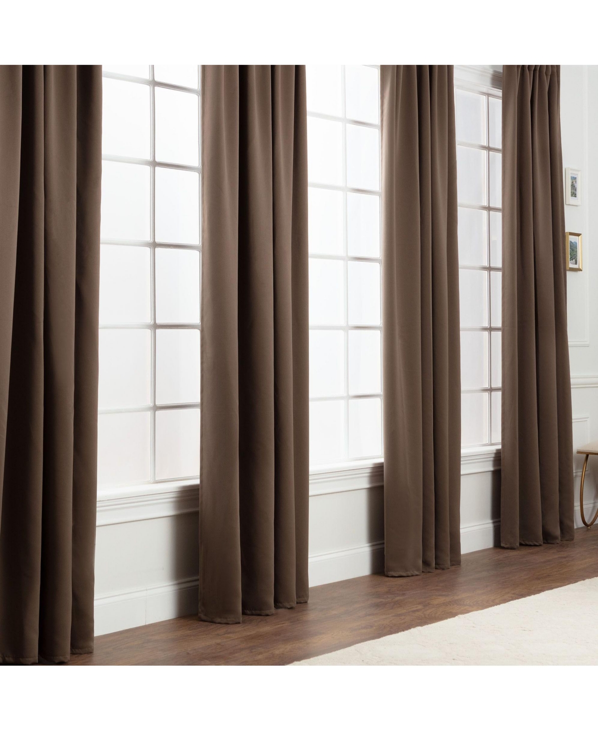 Chanasya Premium 2-Panel Ornamental Damask Classy Room Darkening Curtains - 3-in-1 Back Tab, Rod Pocket, Ring Tab - for Windows Living Room Bedroom