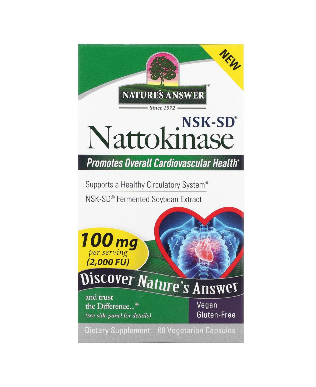 Nattokinase 100 mg - 60 Vegetarian Capsules