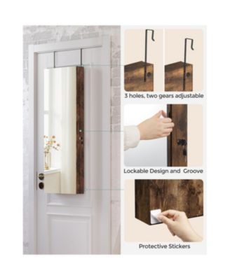 Jewelry Cabinet Armoire with Mirror for Elegant Accessory Storage