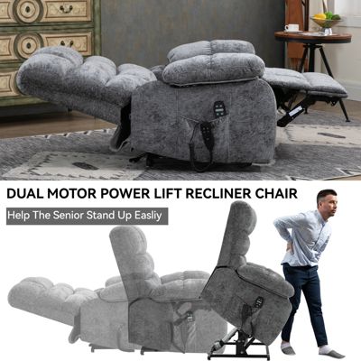 Lift Recliner Chair Heat Massage Dual Motor Infinite