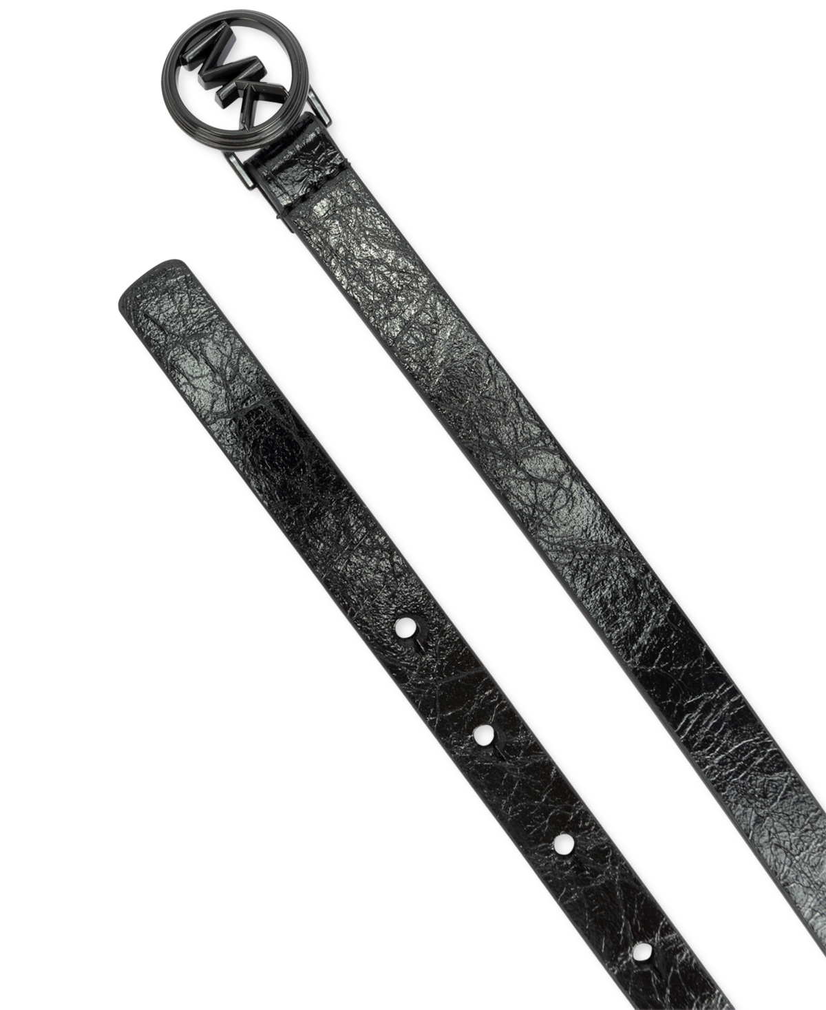 Michael Michael Kors Logo Charm Skinny Belt