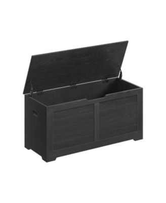 Wooden Storage Chest with Dual Safety Hinges and Spacious Hidden Storage Space