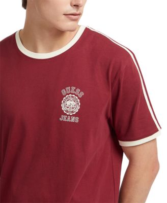 GUESS Men's Tipped Logo Ringer T-Shirt