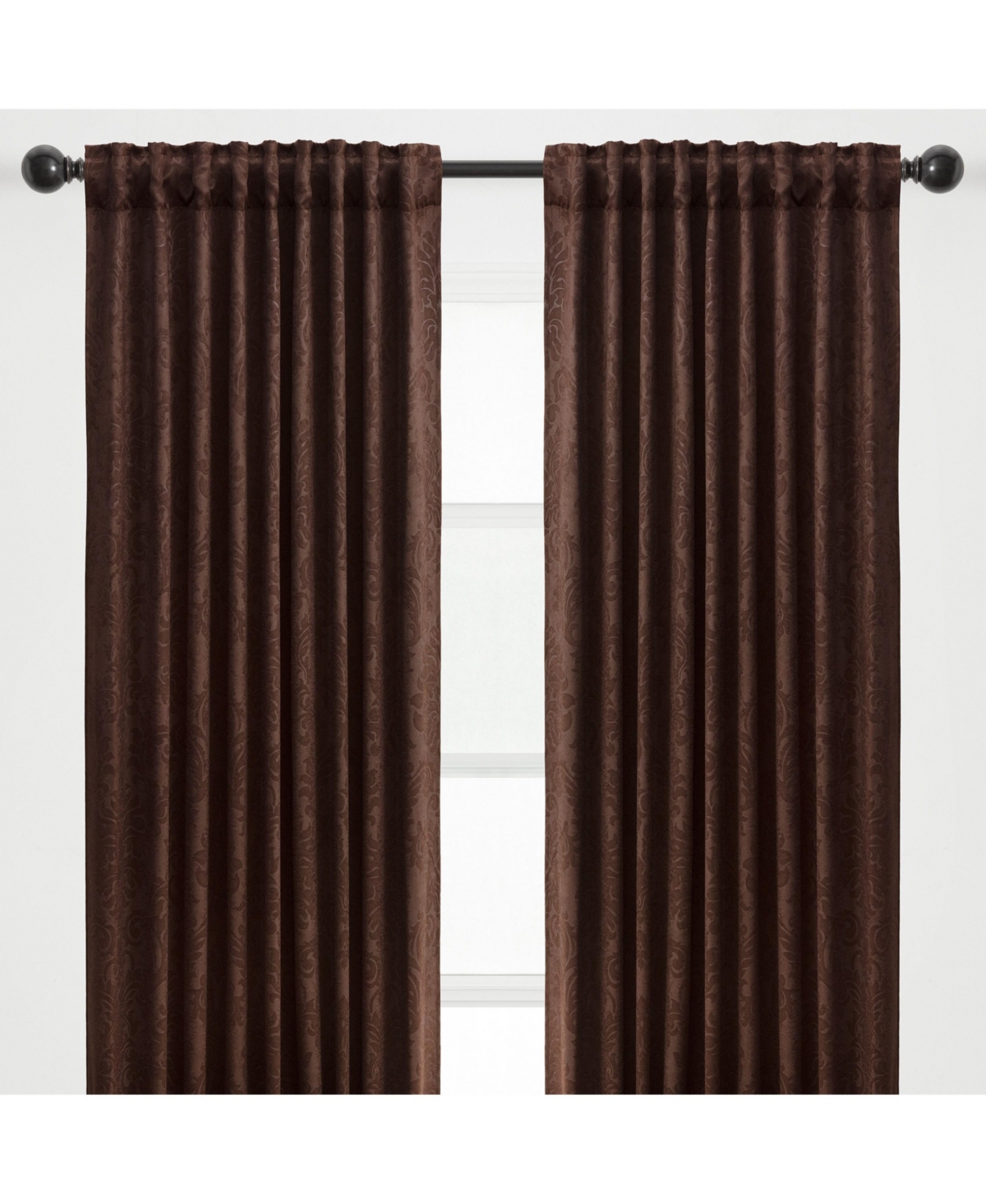 Chanasya Premium 2-Panel Embellish Embossed Blackout Curtains - 3-in-1 Back Tab, Rod Pocket, Ring Tab - for Windows Living Room Bedroom - Room Darkeni