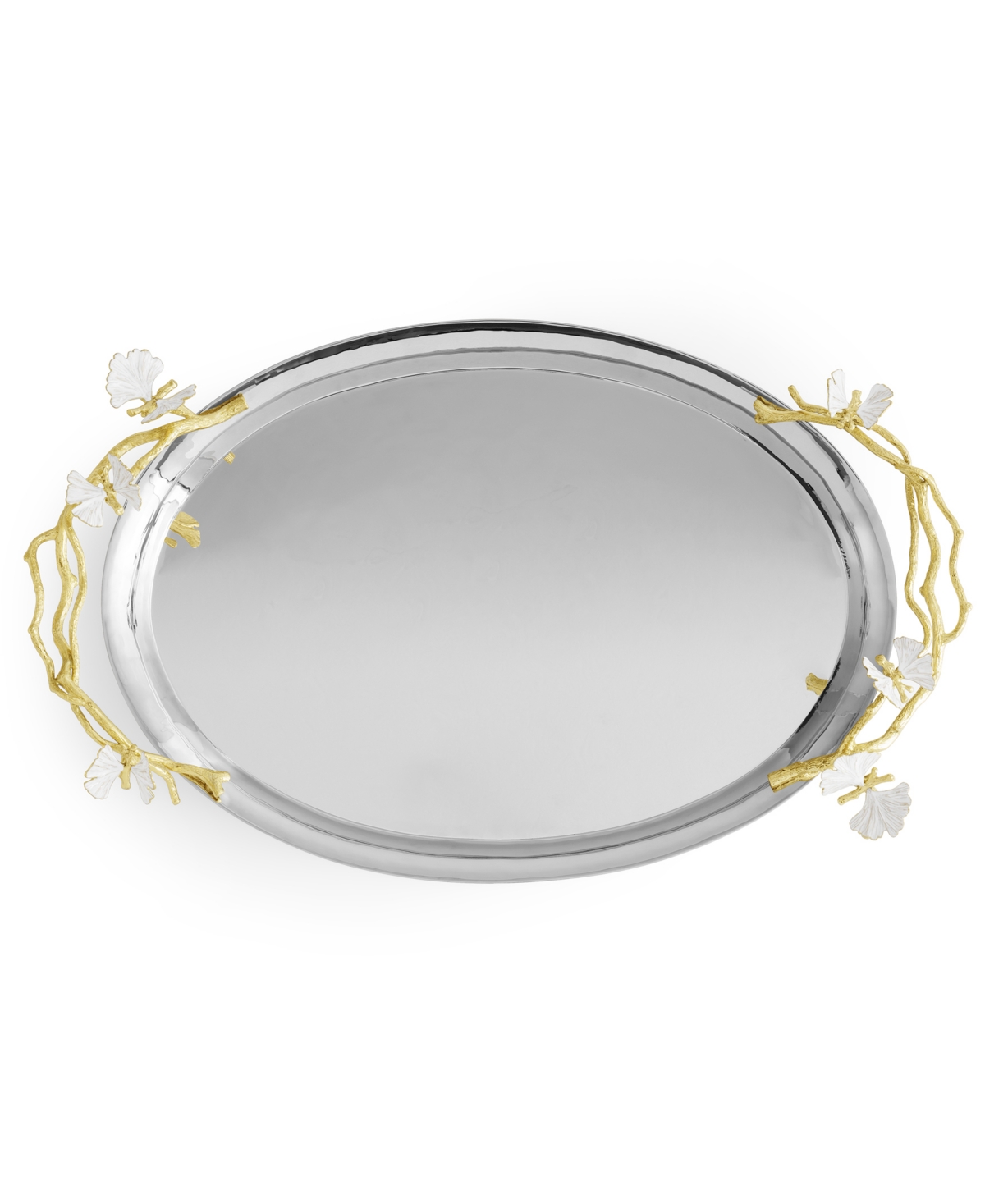 Michael Aram Butterfly Ginkgo White And Gold Large Tray In No Color