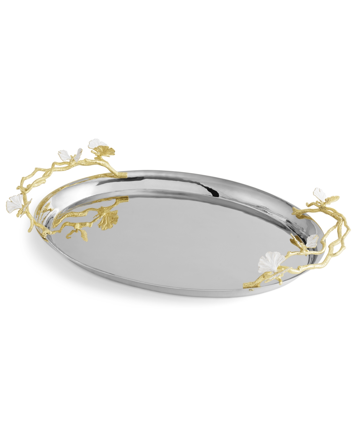 Michael Aram Butterfly Ginkgo White And Gold Large Tray In No Color