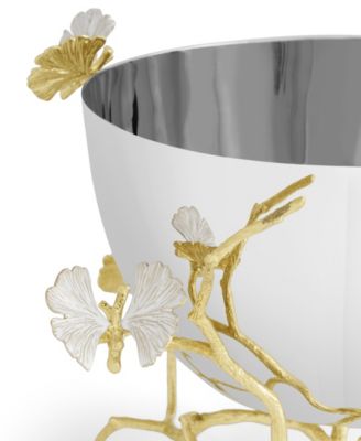 Butterfly Ginkgo Gold Serving Bowl