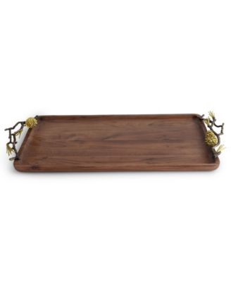 Pinecone Medium Wood Tray