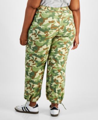 Trendy Plus Camouflage Parachute Pants