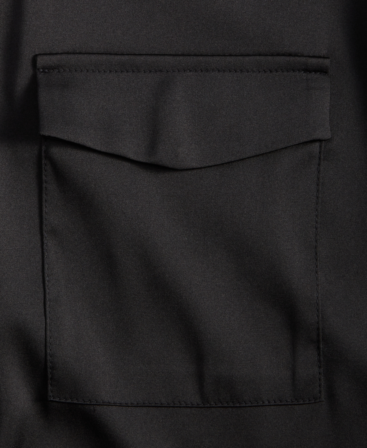 On 34th Women's Button-front Long-sleeve Satin Utility Shirt, Created For Macy's In Deep Black