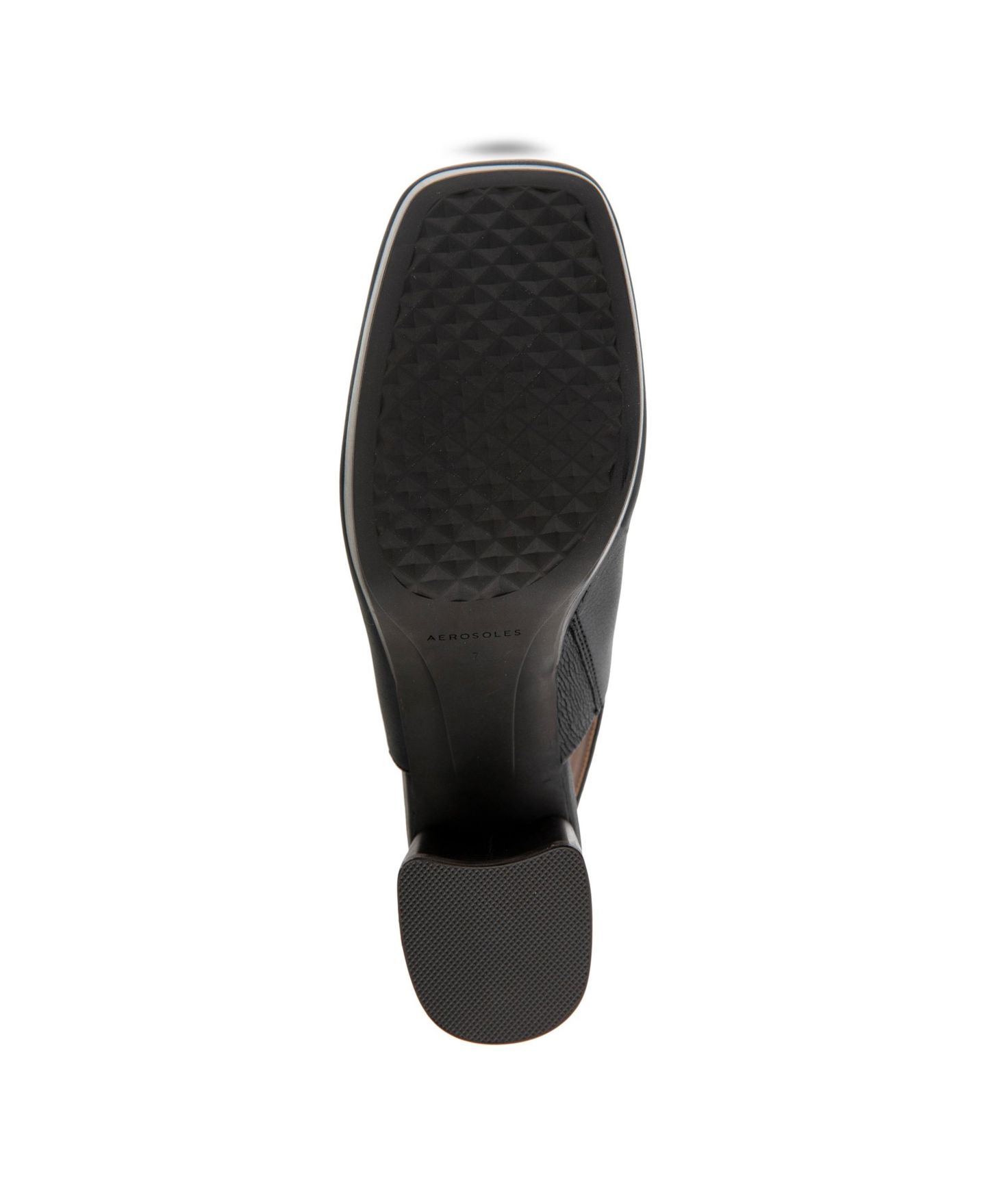 Женские сабо Aerosoles Sumari Ankle Strap, цвет: Чёрный гладкий кожаный — фото 5