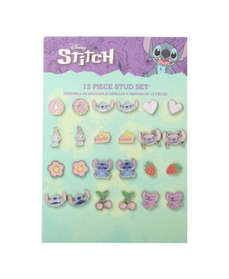 Lilo and Stitch 12 Pairs Earring Set - Cherry, Flower, Donut, Heart, Strawberry