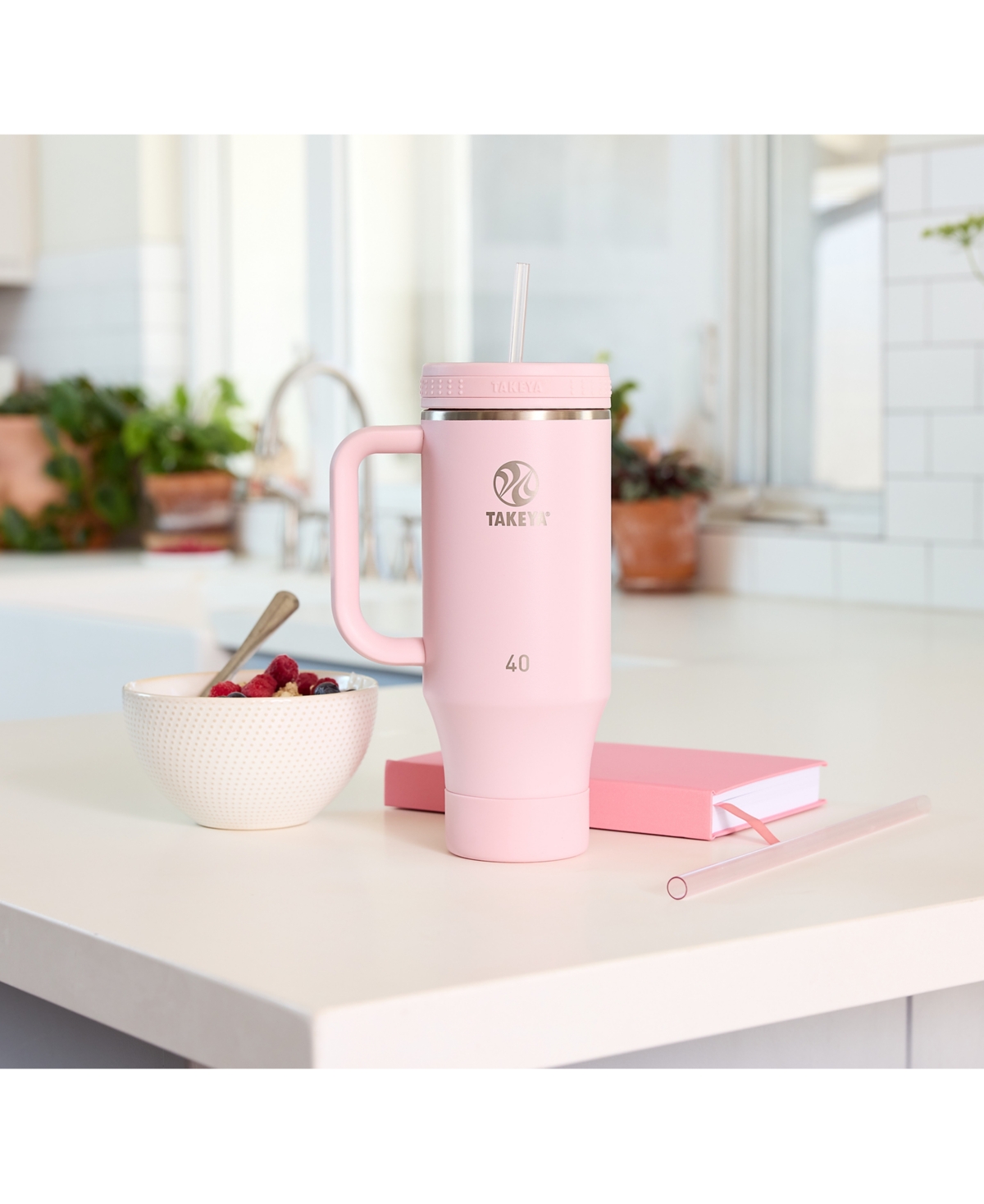 Takeya Fixed Handle 40-Oz. Insulated Stainless Steel Tumbler