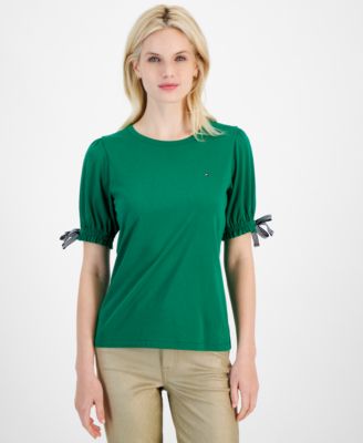 Tommy Hilfiger - Women's Gathered-Sleeve Top