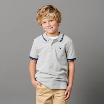 Boys Short Sleeve Knit Pique Polo Shirt