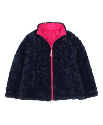 Girls Reversible Sherpa Fleece Puffer Jacket