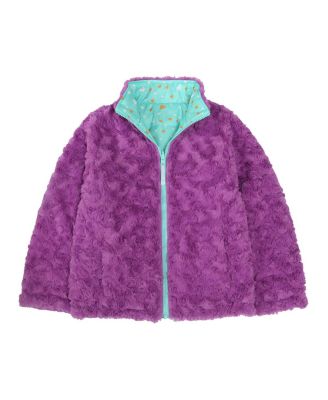 Girls Reversible Sherpa Fleece Puffer Jacket