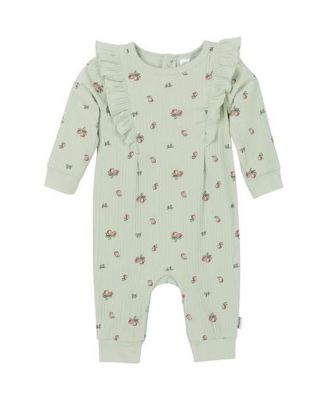 Baby Girls Ruffled Long Sleeve Romper