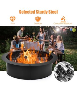 36 inch Round Steel Fire Pit Ring Line for Outdoor Backyard