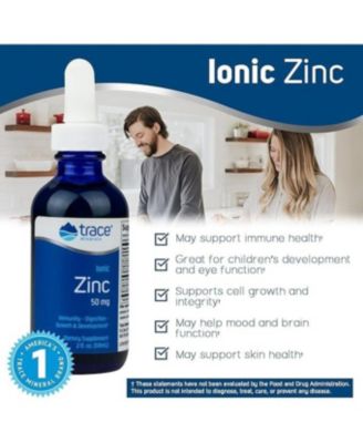Ionic Zinc Liquid Supplement – Supports Growth, Muscle & Immunity – 2 fl oz (2 Pack)
