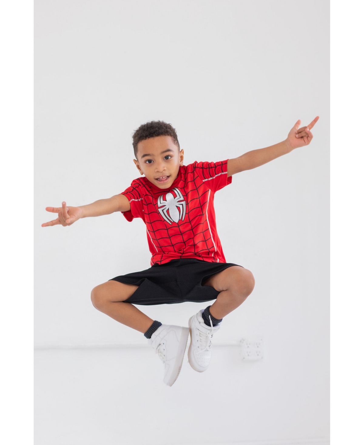 Marvel Toddler Boys Avengers Captain America Iron Man Venom Hulk Cosplay Athletic T-Shirt and Shorts Outfit Set to - Spider-man