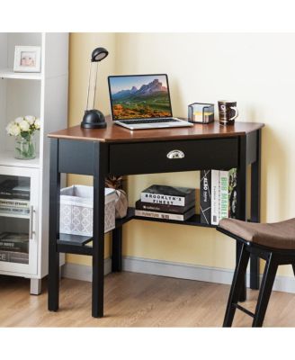 Corner Computer Desk Laptop Writing Table Wood Workstation